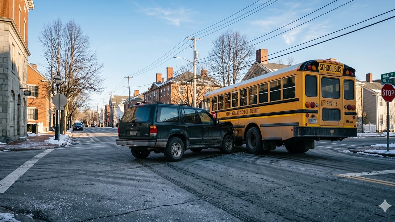 Connecticut Intersection Bus Crash Jury Verdict Report