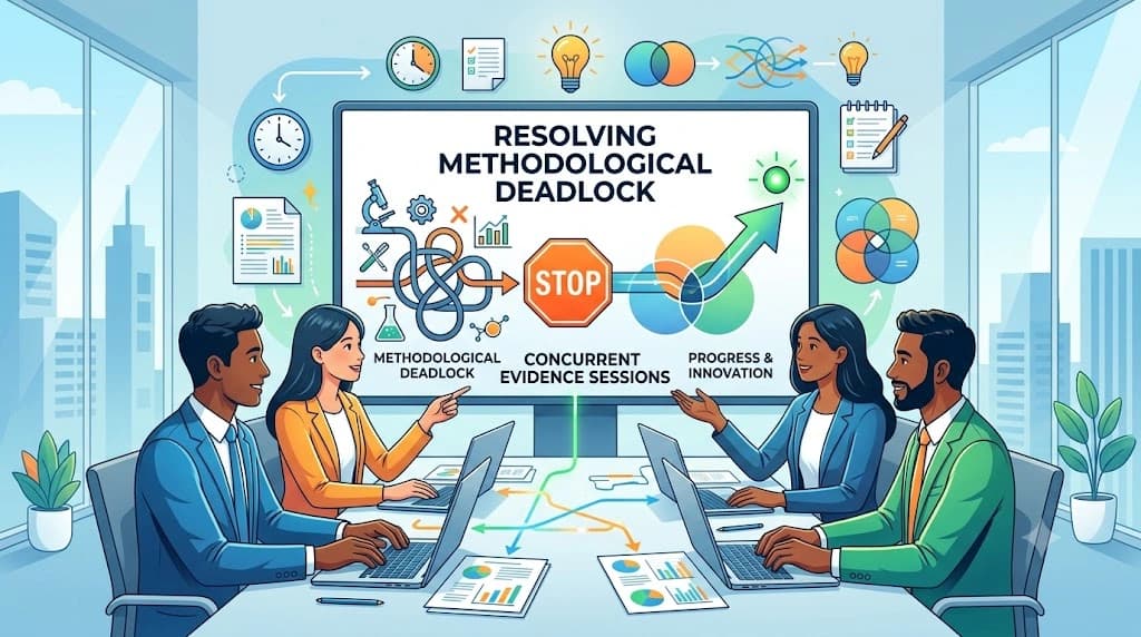 Concurrent Evidence Sessions as a Tool for Resolving Methodological Deadlock