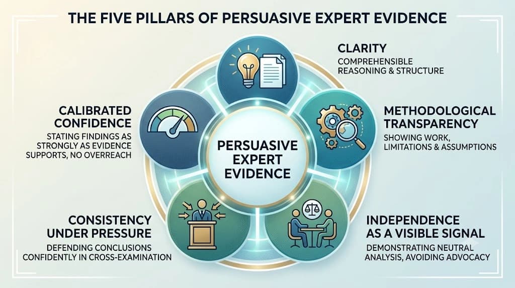 What Makes Expert Evidence Persuasive to a Decision-Maker